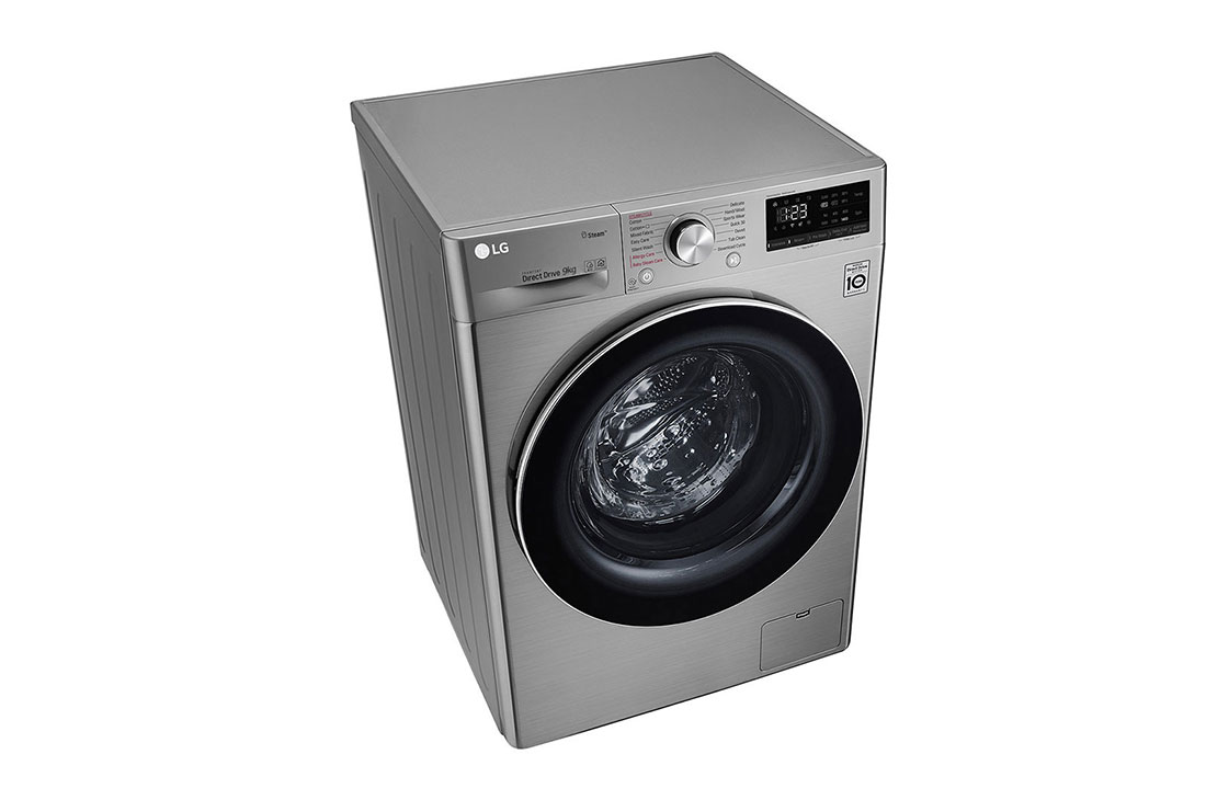 Opresor Señor impacto LG Front Load Washer 9kg, AI Direct Drive Motor, Steam, Silver Color | LG  Levant