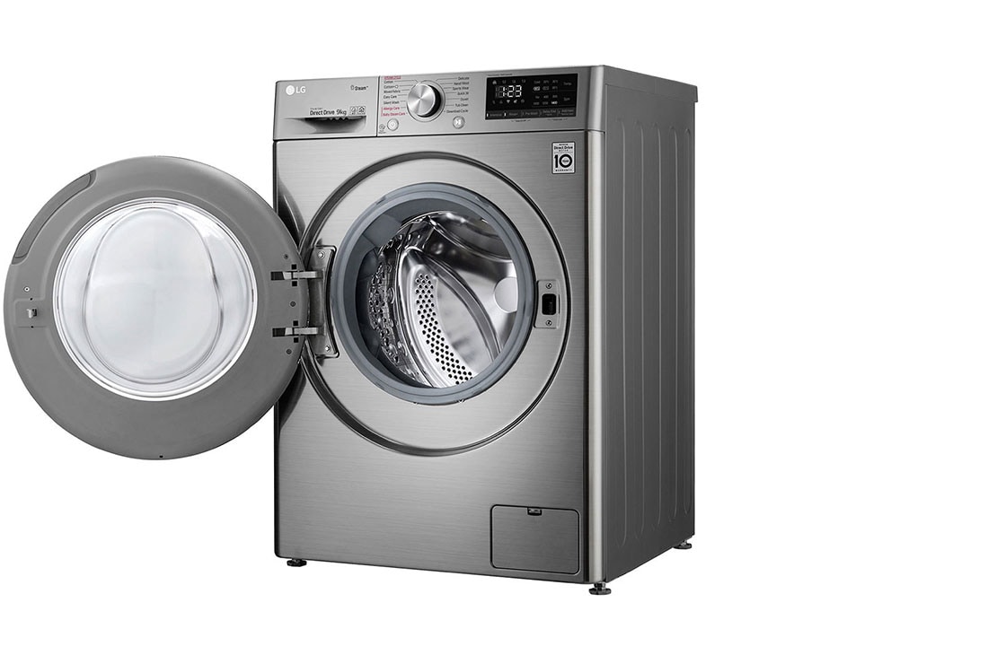 Opresor Señor impacto LG Front Load Washer 9kg, AI Direct Drive Motor, Steam, Silver Color | LG  Levant