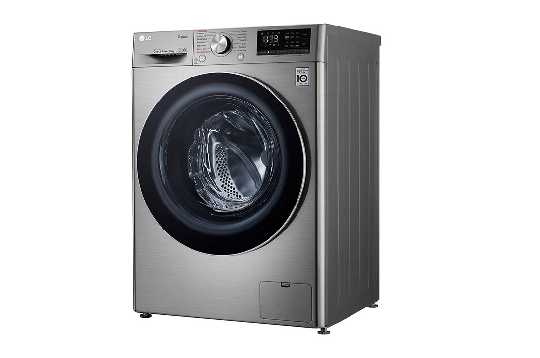 Opresor Señor impacto LG Front Load Washer 9kg, AI Direct Drive Motor, Steam, Silver Color | LG  Levant