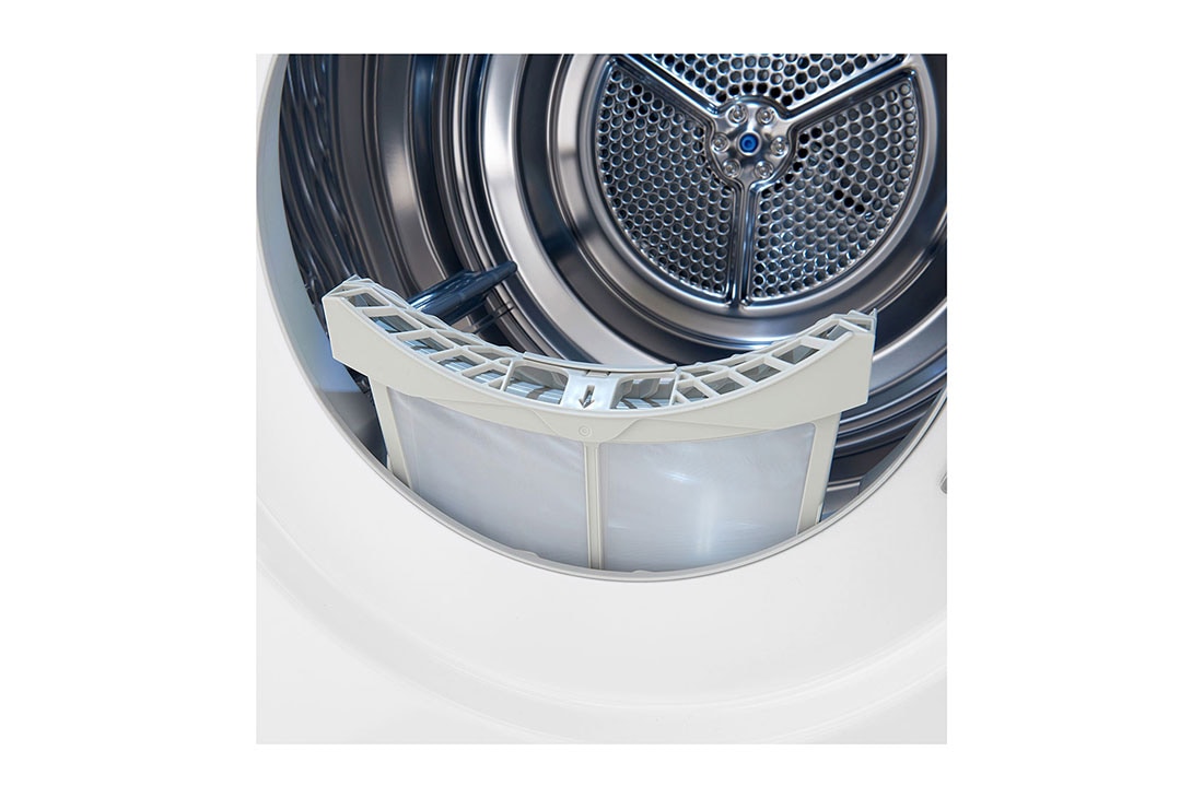 LG Energy Saving Dryer, 9kg, White, Drying with Dual Heat Pump, Drum 2, RC10V7WDK, thumbnail 5