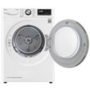 LG Energy Saving Dryer, 9kg, White, Drying with Dual Heat Pump, Front open 2, RC10V7WDK, thumbnail 3