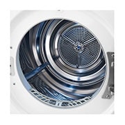 LG Energy Saving Dryer, 9kg, White, Drying with Dual Heat Pump, Drum 1, RC10V7WDK, thumbnail 4