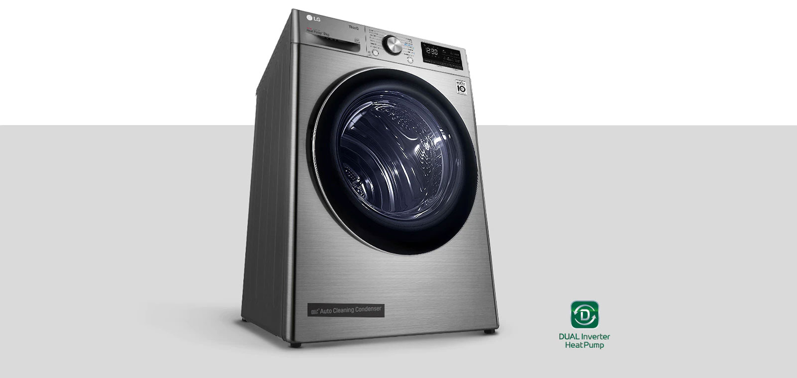 DUAL Inverter Heat Pump™ Dryer product image with logo