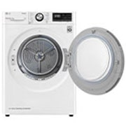 LG Energy Saving Dryer, 9kg, White, Capable Drying with Dual Heat Pump, Front open 2, RH1077WVK, thumbnail 4