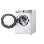 LG 12/8kg Front Load Washer & Dryer, AI DD™, TurboWash™360˚, White Color, right perspective view with door opened, WDV1260WRP, thumbnail 11