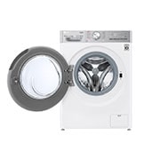LG 12/8kg Front Load Washer & Dryer, AI DD™, TurboWash™360˚, White Color, front view with door opened, WDV1260WRP, thumbnail 2