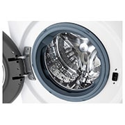 LG 12/8kg Front Load Washer & Dryer, AI DD™, TurboWash™360˚, White Color, interior view of stainless lifter, WDV1260WRP, thumbnail 5
