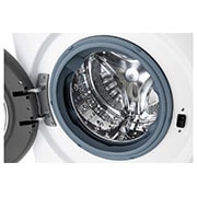 LG 12/8kg Front Load Washer & Dryer, AI DD™, TurboWash™360˚, White Color, interior view of stainless lifter, WDV1260WRP, thumbnail 4