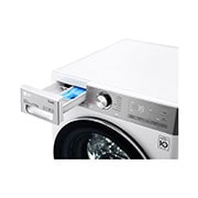 LG 12/8kg Front Load Washer & Dryer, AI DD™, TurboWash™360˚, White Color, top part and controller top view with draw opened, WDV1260WRP, thumbnail 5