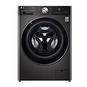 LG 12/8kg Front Load Washer & Dryer, AI DD™, TurboWash™360˚, Black Steel Color, front, WDV1260BRP, thumbnail 2