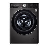 LG 12/8kg Front Load Washer & Dryer, AI DD™, TurboWash™360˚, Black Steel Color, front, WDV1260BRP, thumbnail 1