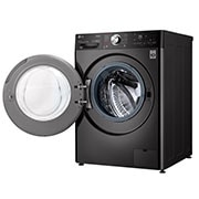 LG 12/8kg Front Load Washer & Dryer, AI DD™, TurboWash™360˚, Black Steel Color, right open, WDV1260BRP, thumbnail 11