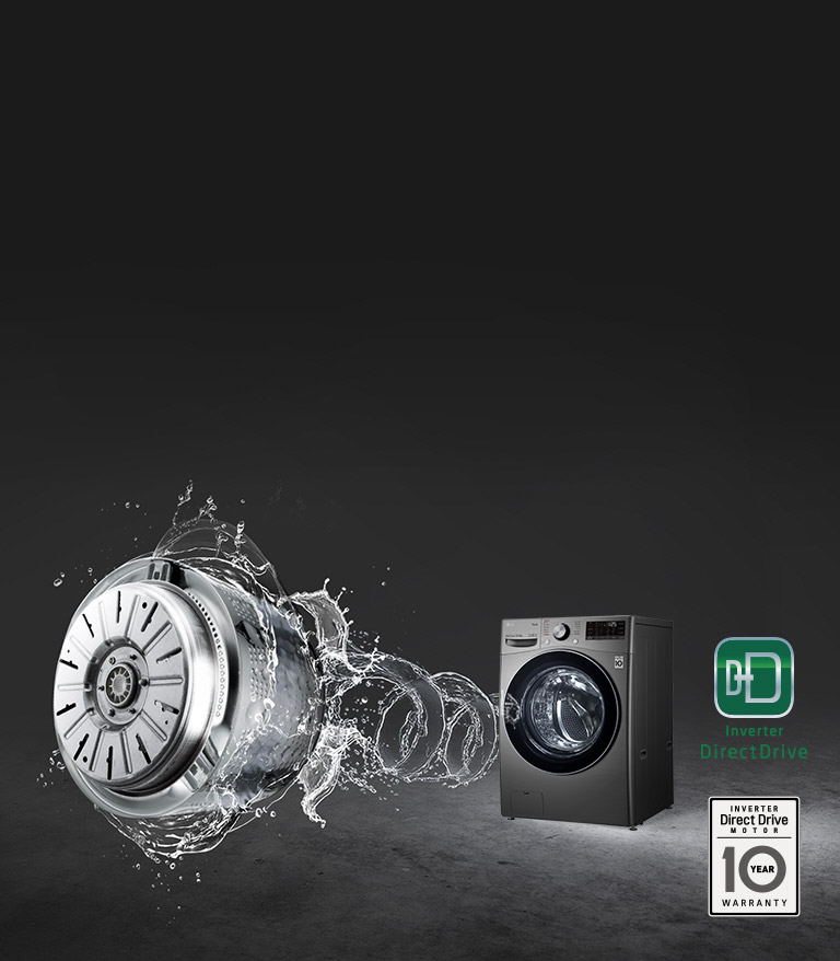 Lave-linge 15 KG | TurboWash™ | Wi-Fi | 6 Motion Direct Drive™ | A++ |  Smart Diagnosis™ | Moteur Direct Drive™ garanti 10 ans - LG F51K24WH | LG FR