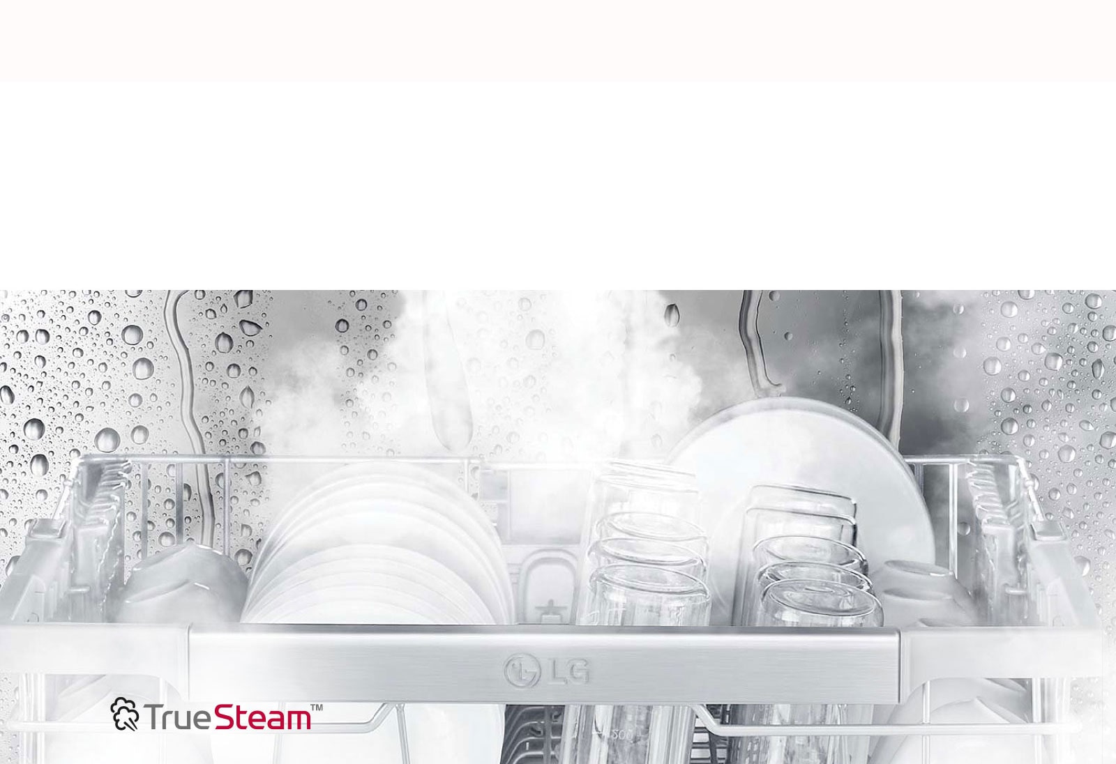 It shows the steam coming out of the dishwasher.