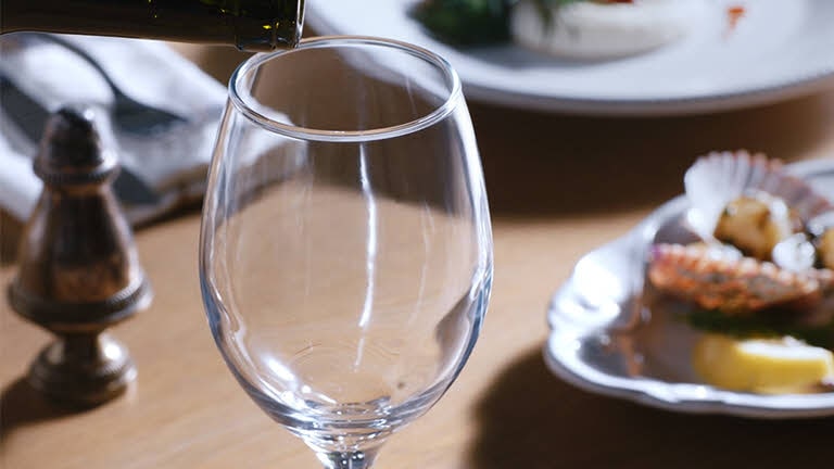 It shows the appearance of a clean glass without water spots.