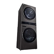 LG Single Unit Front Load 17/16kg LG WashTower™ with Centre Control™, Black Steel Color, Left side Tilt View, WT1716BRK, thumbnail 10