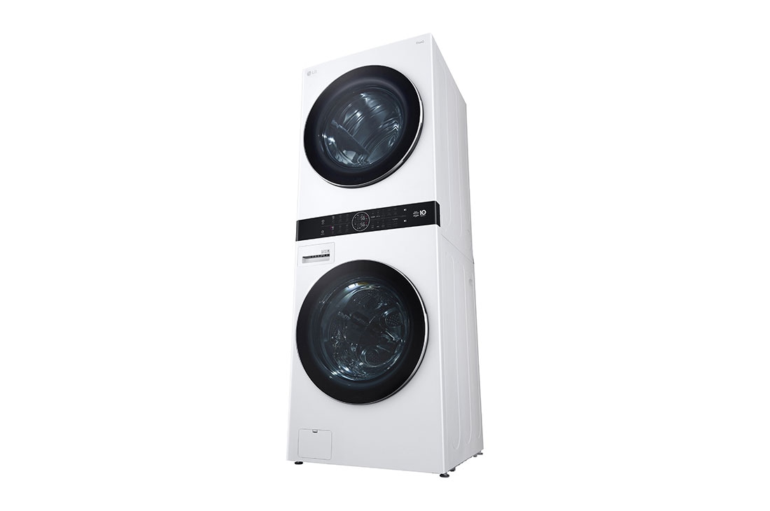 LG Single Unit Front Load 17/16kg LG WashTower™ with Centre Control™, White Color, Right Side View , WT1716WRK, thumbnail 11