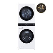 LG Single Unit Front Load 17/16kg LG WashTower™ with Centre Control™, White Color, Front View, WT1716WRK, thumbnail 1