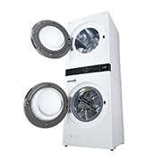 LG Single Unit Front Load 21/16kg LG WashTower™ with Centre Control™,  White color, Right Side open View, WT2116WRK, thumbnail 13