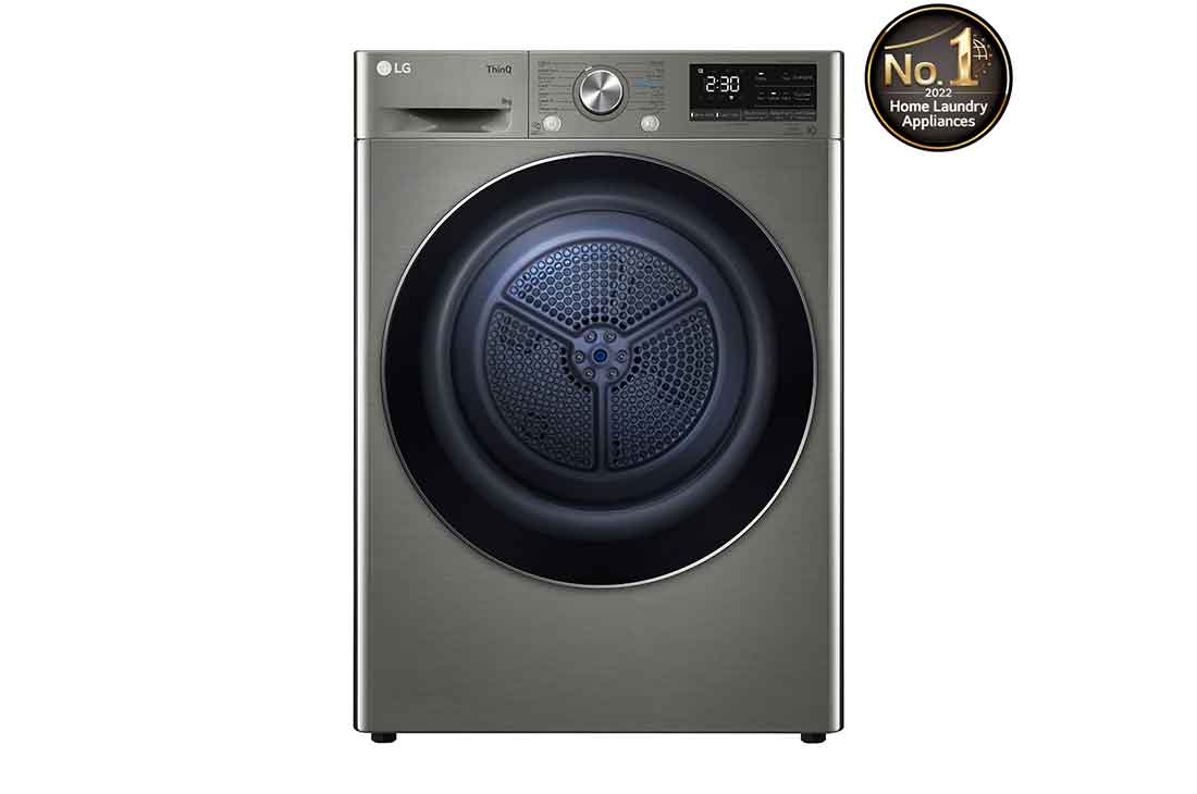 LG  Energy Saving Dryer, 9kg, Silver, Capable Drying with Dual Heat Pump, RH90V9PV8N, RH90V9PV8N