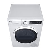 LG Heat Pump Dryer, 8kg Capacity, A++, White color, top persppective, RH80T2AP6RM, thumbnail 9