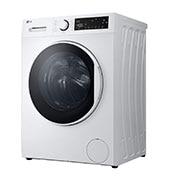 LG Front Load Washing Machine with Stain Care and Allergy Care Cycles, 8kg White Color, right perspective, F2T2TYM0W, thumbnail 13