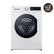 LG Front Load Washing Machine with Stain Care and Allergy Care Cycles, 8kg White Color, front, F2T2TYM0W, thumbnail 1