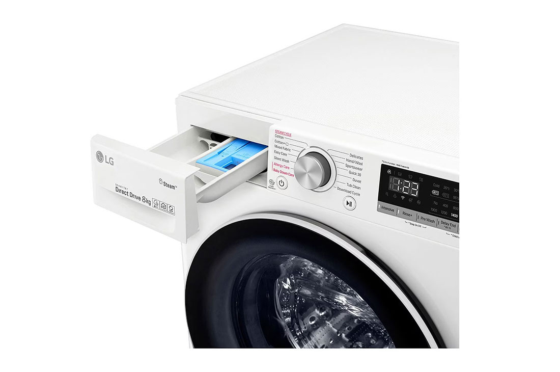 LG front loading Washer, 8 Kg, Bigger Capacity, AI DD, Steam, ThinQ