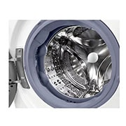 LG front loading Washer, 8 Kg, Bigger Capacity, AI DD, Steam, ThinQ, White, Perspective Top view, WV2149WVG, thumbnail 4