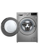 LG Vivace Washer, 9 Kg, Bigger Capacity, AI DD, Steam, ThinQ, front view with open door, WV4149PVG, thumbnail 2