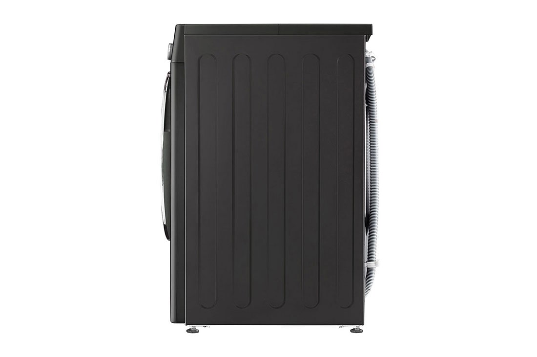 LG 10.5/7kg Front Load Washer & Dryer, AI DD™, TurboWash™360˚, Black Steel Color, Side view, F4V9RCP2E, thumbnail 14