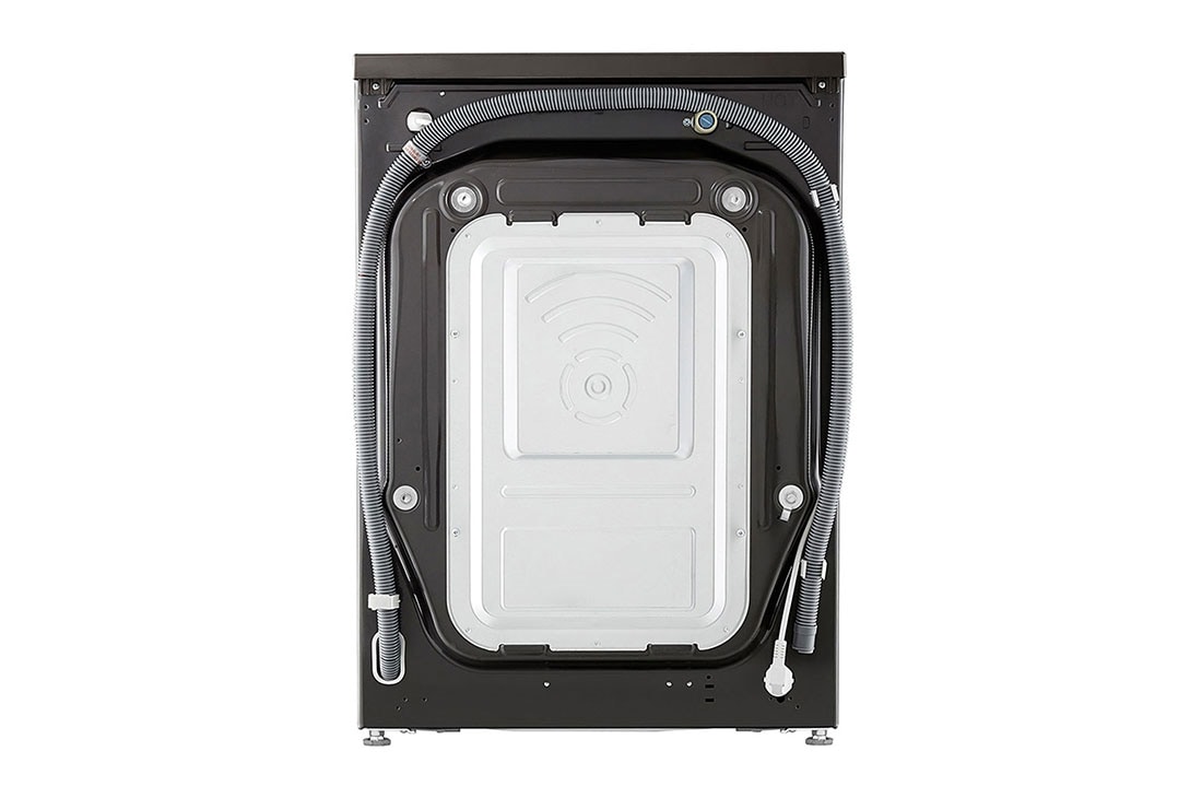 LG 10.5/7kg Front Load Washer & Dryer, AI DD™, TurboWash™360˚, Black Steel Color, Back view, F4V9RCP2E, thumbnail 15
