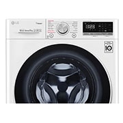 LG 8Kg Front Load Washer, AI DD™, Steam™,White Color, Front top view, F4V5TYP0W, thumbnail 6