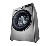 LG 8Kg Front Load Washer, AI DD™, Steam™, Silver Color, Low perspective, F4V5TYP2P, thumbnail 10