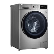 LG 8Kg Front Load Washer, AI DD™, Steam™, Silver Color, Left view, F4V5TYP2P, thumbnail 11