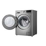LG 8Kg Front Load Washer, AI DD™, Steam™, Silver Color, Right door open, F4V5TYP2P, thumbnail 12