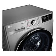 LG 8Kg Front Load Washer, AI DD™, Steam™, Silver Color, panel view, F4V5TYP2P, thumbnail 4