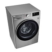 LG 8Kg Front Load Washer, AI DD™, Steam™, Silver Color, left top perspective, F4V5TYP2P, thumbnail 8