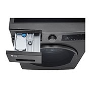 LG 8Kg Front Load Washing Machine with Stain Care, Dark Silver Color, top drawer open, F2T2TYM1S, thumbnail 7