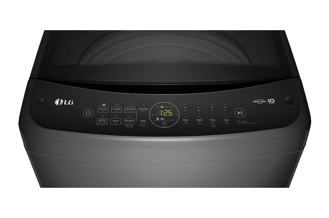LG18kg Top Load Washing Machine, AIDD, Turbo wash3D, Trubo Drum , display control view, T18H3SDHT2, thumbnail 8