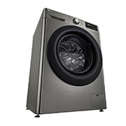 LG Front Load Washing Machine Silver Color, 9KG Capacity with AI DD™, Steam™ & ThinQ™, perspective view, WV2149PVG, thumbnail 13