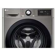 LG Front Load Washing Machine Silver Color, 9KG Capacity with AI DD™, Steam™ & ThinQ™, front detailed view, WV2149PVG, thumbnail 6