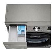 LG Front Load Washing Machine Silver Color, 9KG Capacity with AI DD™, Steam™ & ThinQ™, tray open detailed view, WV2149PVG, thumbnail 7