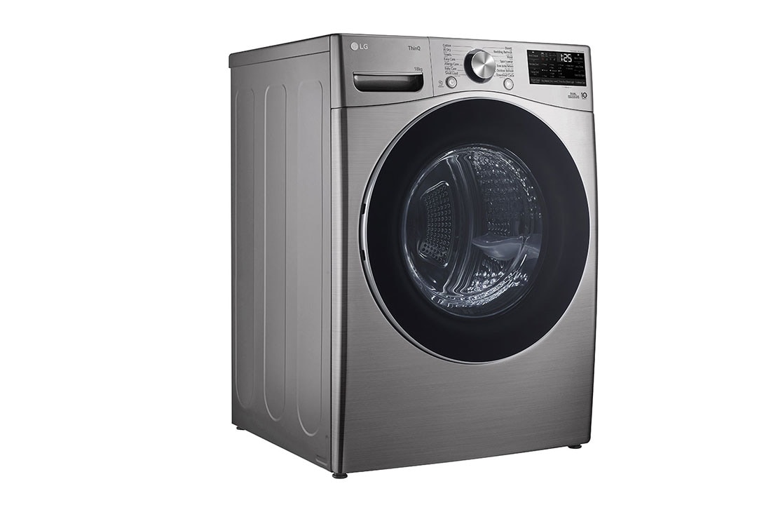LG 18Kg Dryer, Dual Inverter Heat Pump™, Sensor Dry, Dual Filter,ThinQ™, Top perspective, RH18U8EVCW, thumbnail 3