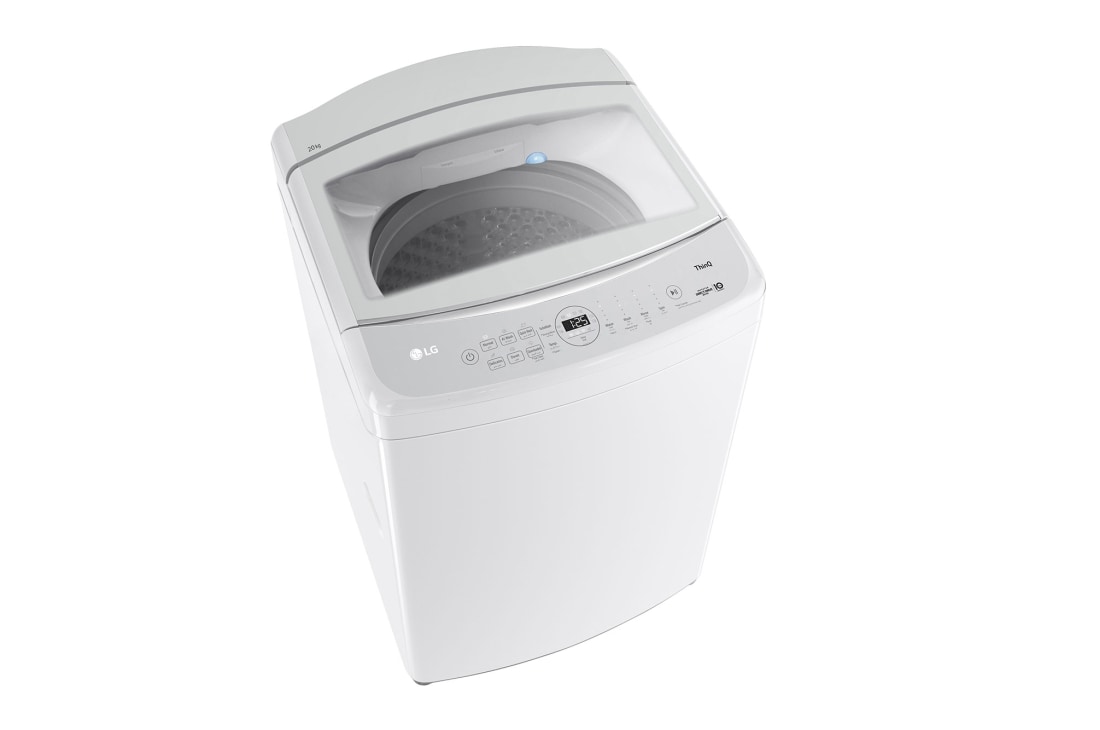 LG Top Load Wahser 20KG , White, Turbo Drum , ThinQ™, top view, T20H7EHHTW, thumbnail 10