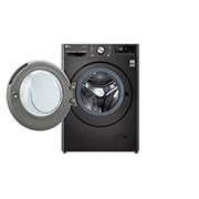 LG Front Load Washing Machine , 11KG Capacity with AI DD™, Steam+™ , Platinum Black , front view open door, WR9011PBG, thumbnail 2