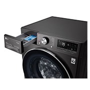LG Front Load Washing Machine , 11KG Capacity with AI DD™, Steam+™ , Platinum Black , left tray open, WR9011PBG, thumbnail 6
