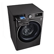 LG Front Load Washing Machine , 11KG Capacity with AI DD™, Steam+™ , Platinum Black , top view tray open, WR9011PBG, thumbnail 9