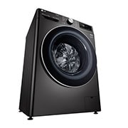 LG Front Load Washing Machine , 11KG Capacity with AI DD™, Steam+™ , Platinum Black , left perspective view, WR9011PBG, thumbnail 13
