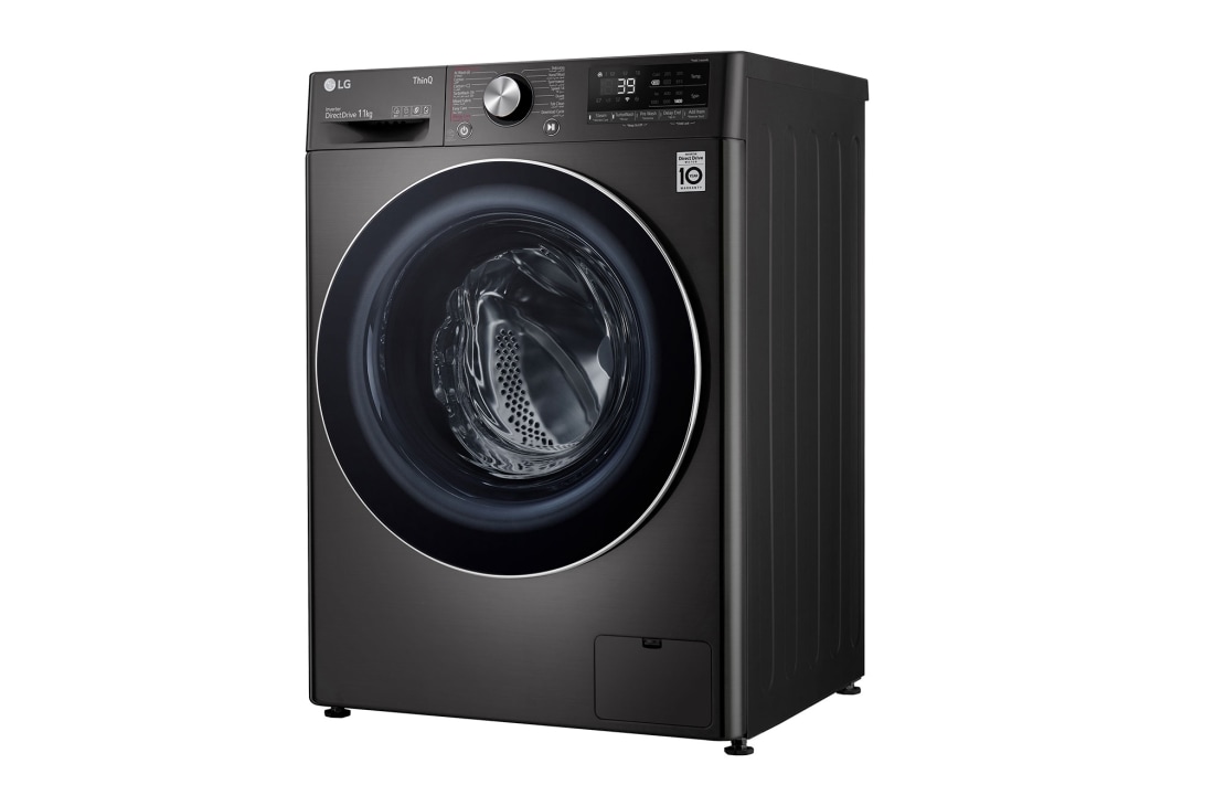 LG Front Load Washing Machine , 11KG Capacity with AI DD™, Steam+™ , Platinum Black , right side, WR9011PBG, thumbnail 12